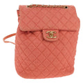 Chanel Vintage Flap Backpack Denim Pink Denim_Jeans Backpack Bag ( )