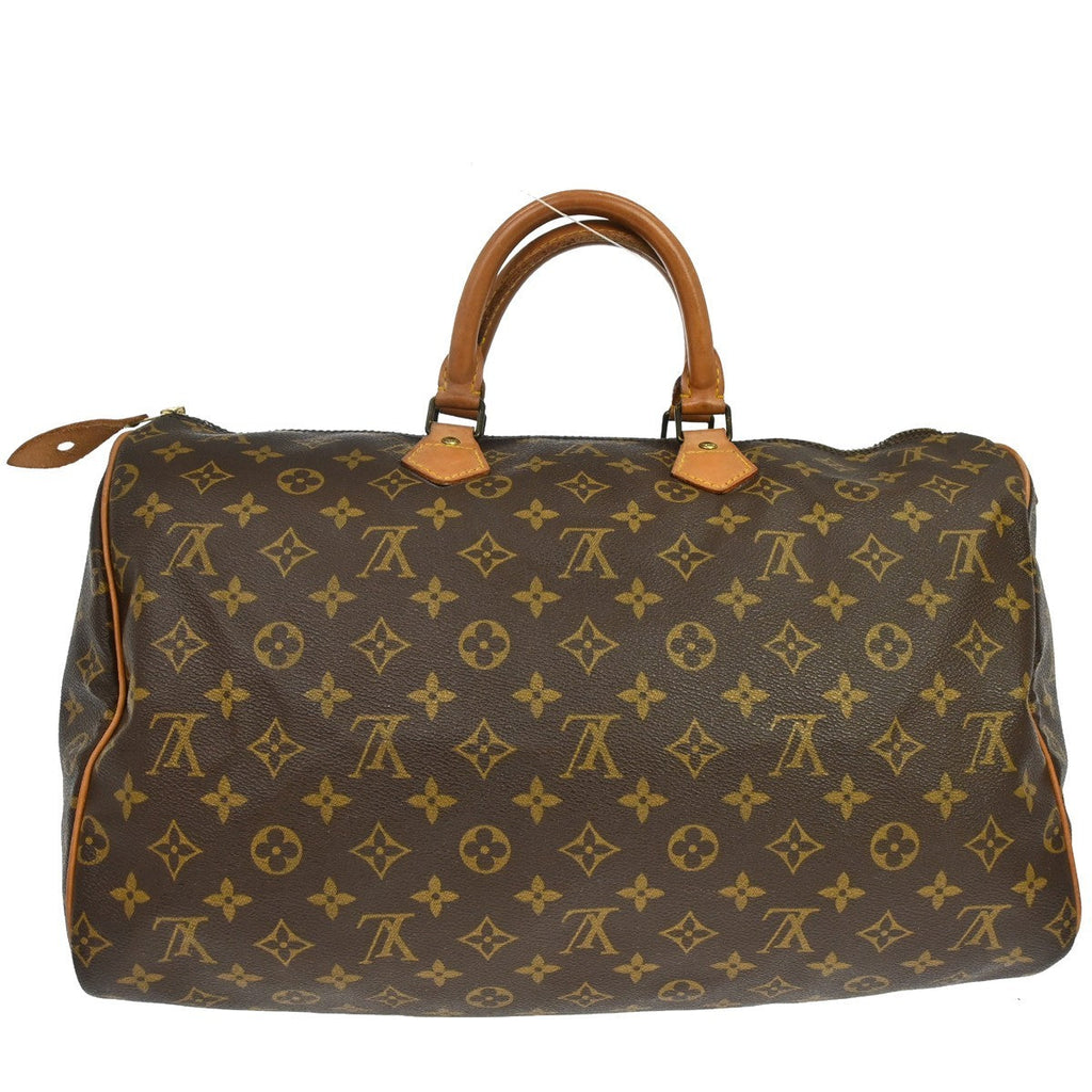 Louis Vuitton Speedy Handbag Monogram Canvas Brown Canvas Handbag ( )