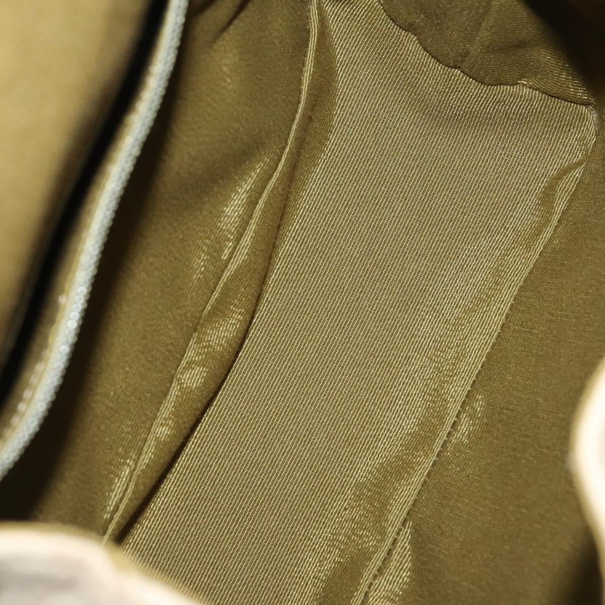 Salvatore Ferragamo Gancini Backpack Canvas Beige Canvas Backpack Bag (Authentic  )