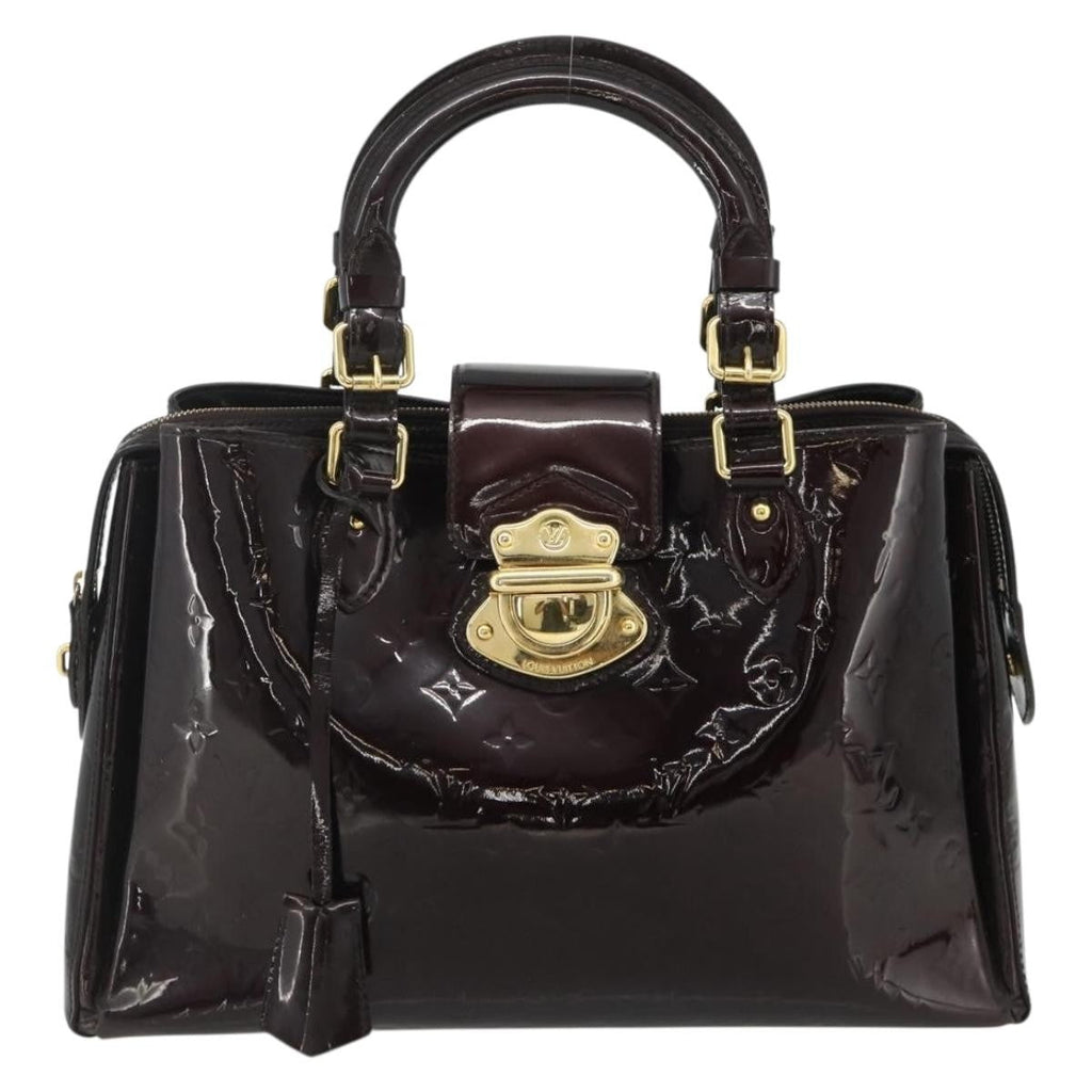 Louis Vuitton Melrose Avenue Handbag Monogram Vernis Burgundy Patent_Leather Handbag ( )