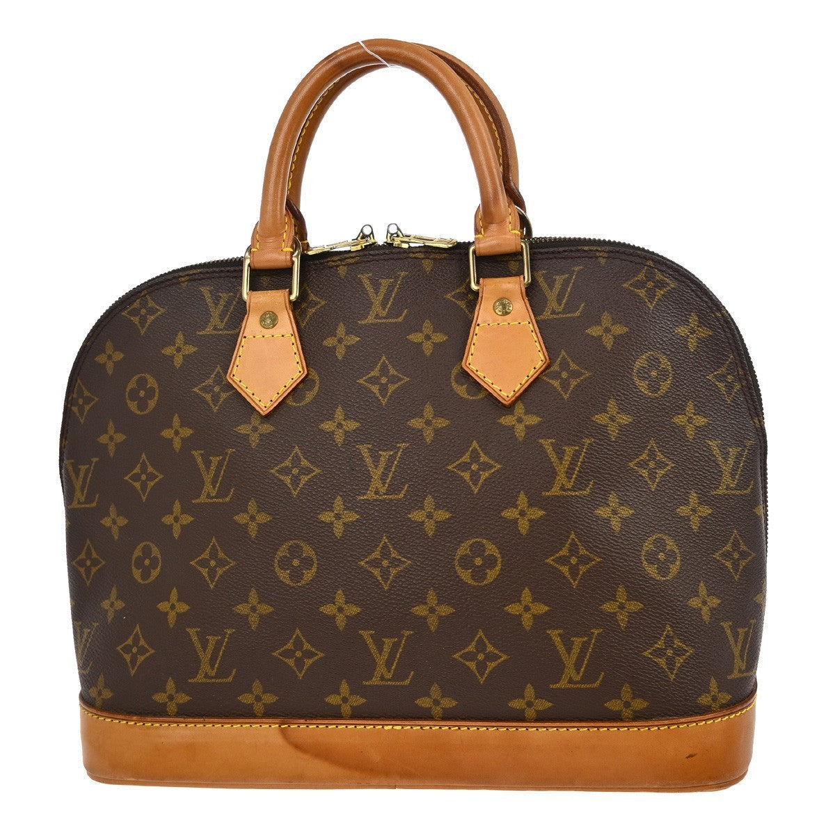 Louis Vuitton Alma Handbag Monogram Canvas Brown Canvas Handbag (Authentic  )