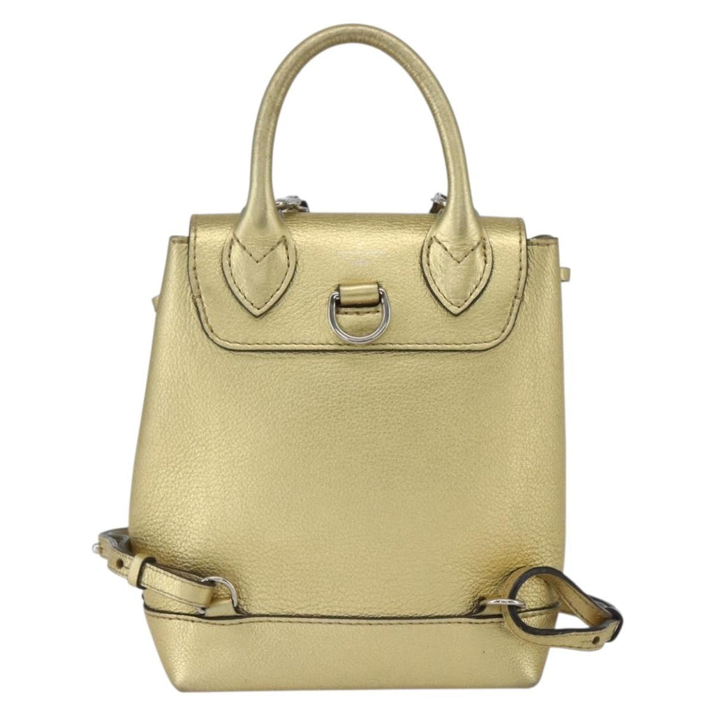 Louis Vuitton Lockme Backpack Leather Gold Leather Backpack Bag (Authentic  )