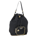 Prada Duet Drawstring Bucket Bag Tessuto Black Nylon Bag (Authentic  )