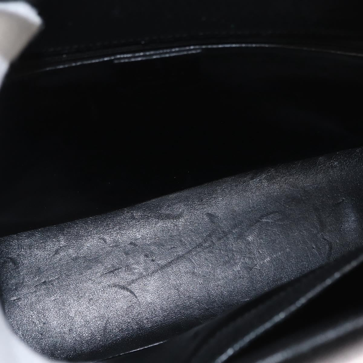 Gucci Vintage Bamboo Handle Bag Leather Black Leather Handbag (Authentic  )