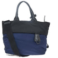 Prada Convertible Double Tote Tessuto Black Nylon Handbag (Authentic  )