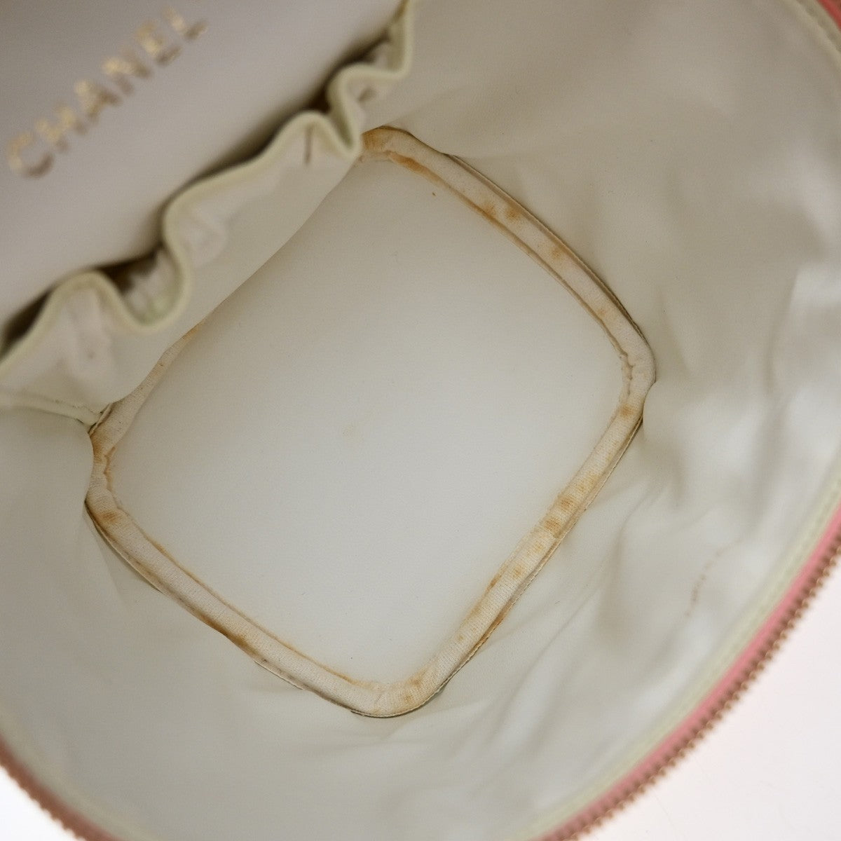 Chanel Vintage Timeless Cosmetic Case Caviar Pink Leather Handbag (Authentic  )