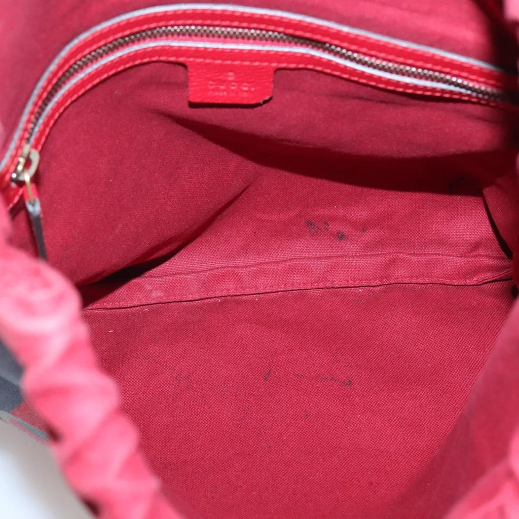 Gucci Logo Drawstring Backpack Striped Canvas Multicolour Canvas Backpack Bag ( )