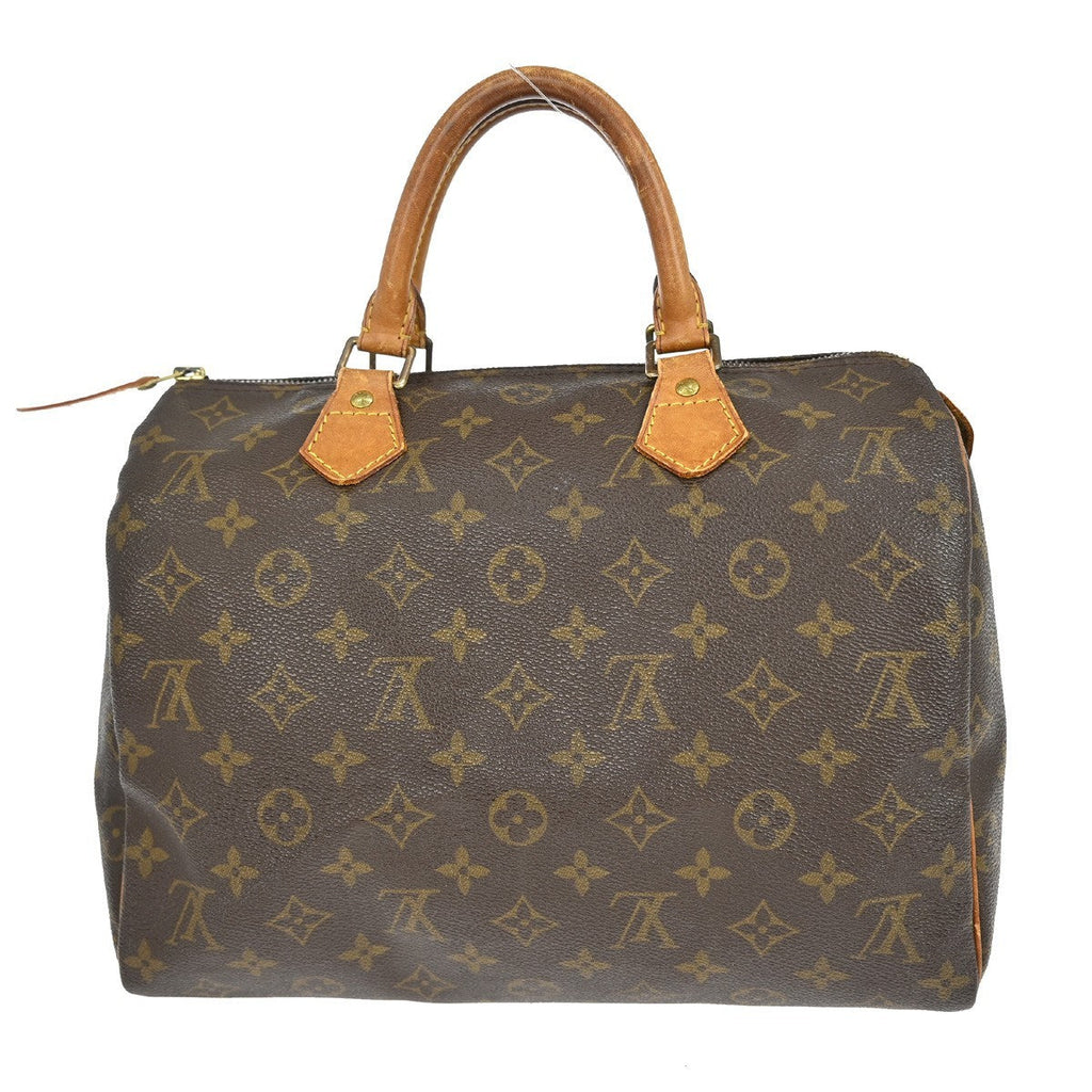 Louis Vuitton Speedy Handbag Monogram Canvas Brown Canvas Handbag ( )