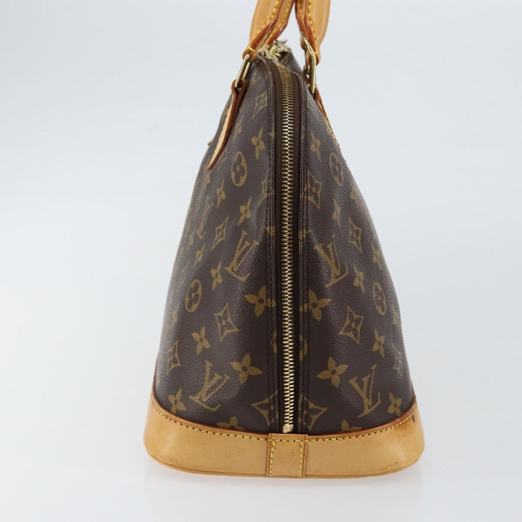 Louis Vuitton Alma Handbag Monogram Canvas Brown Canvas Handbag (Authentic  )