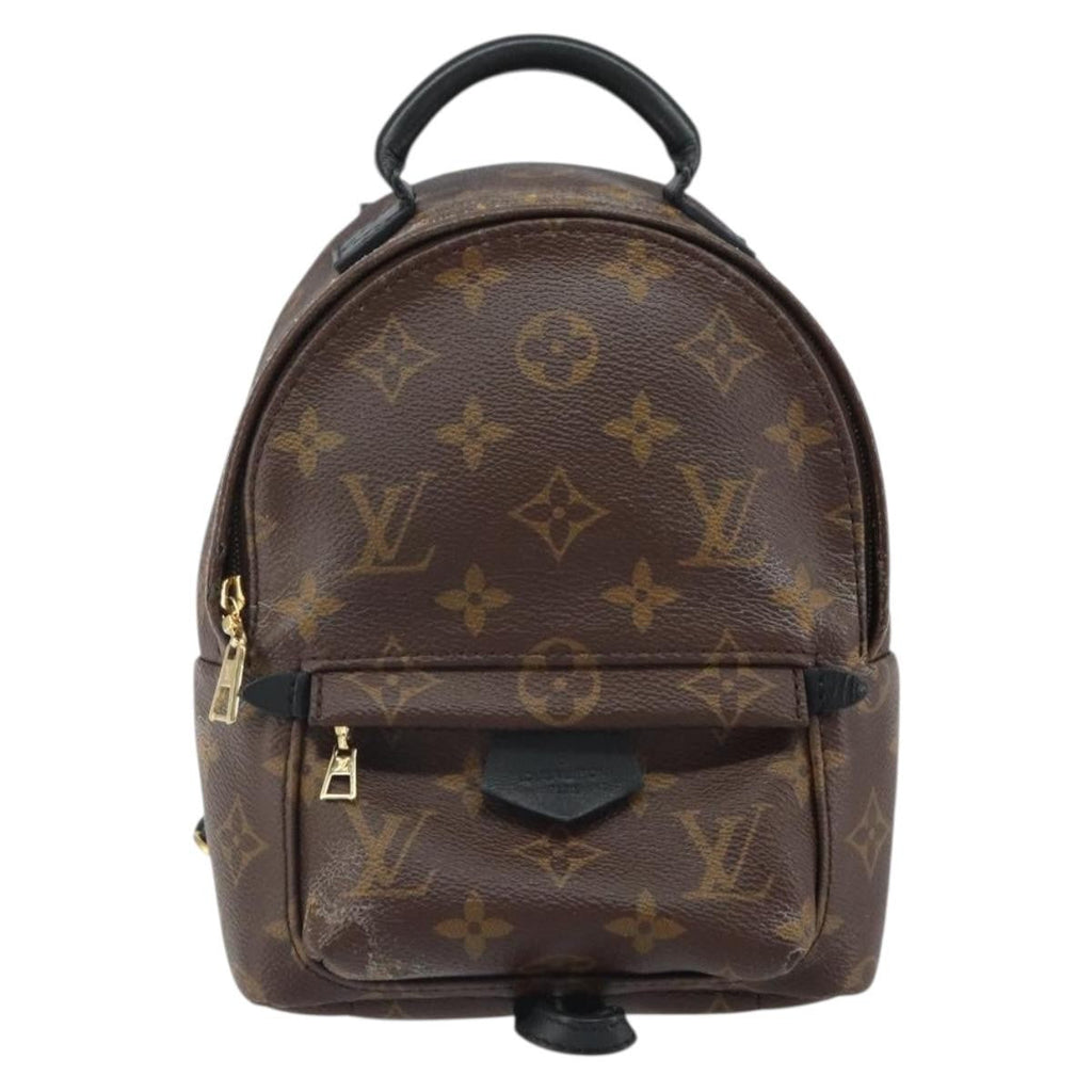 Louis Vuitton Palm Springs Backpack Monogram Canvas Brown Canvas Backpack Bag (Authentic  )