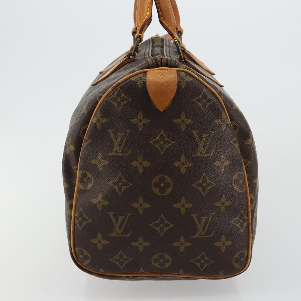 Louis Vuitton Speedy Handbag Monogram Canvas Brown Canvas Handbag ( )