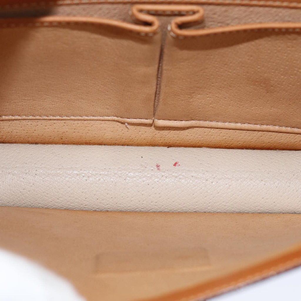 Celine Macadam Handbag Macadam With Leather Brown Canvas Handbag (Authentic  )