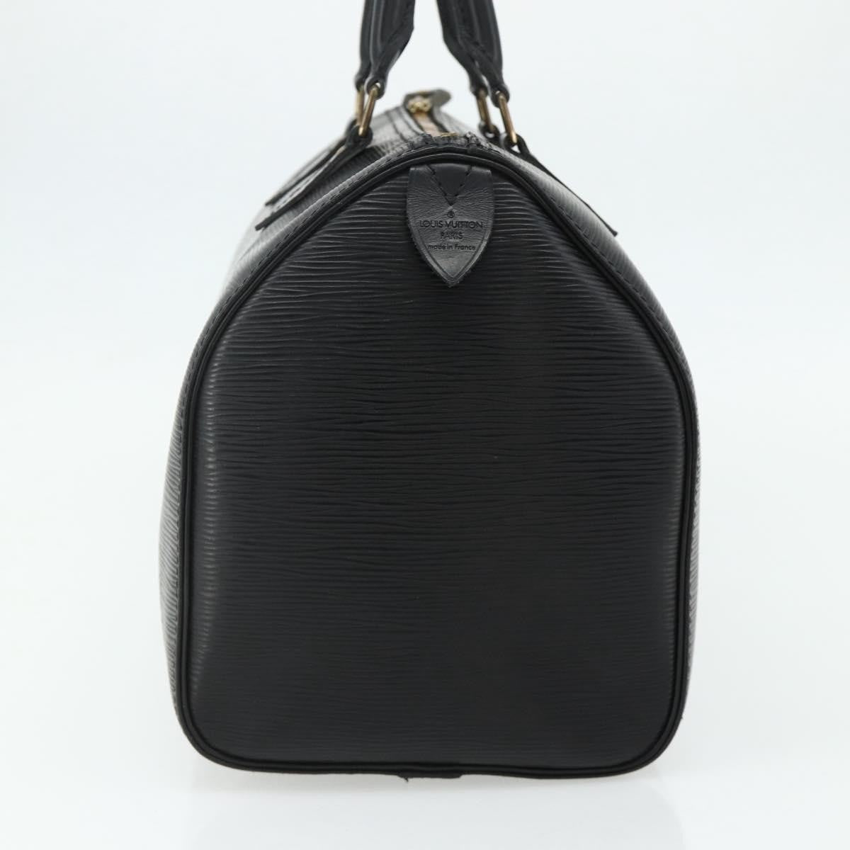 Louis Vuitton Speedy Handbag Epi Leather Black Leather Handbag ( )
