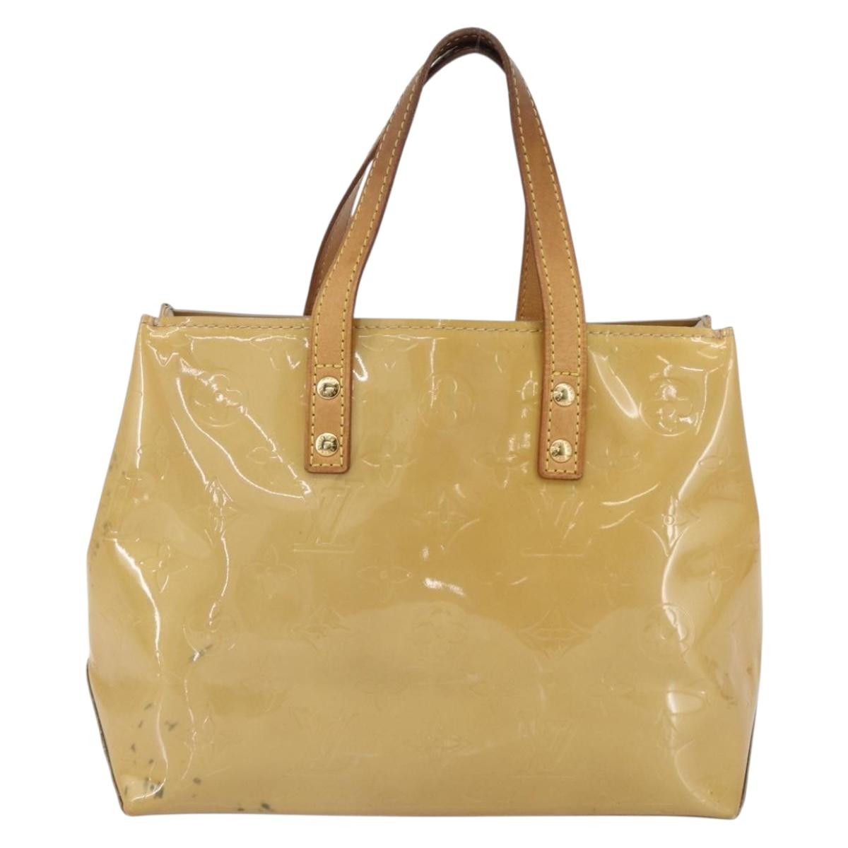 Louis Vuitton Reade Handbag Monogram Vernis Beige Patent_Leather Handbag (Authentic  )