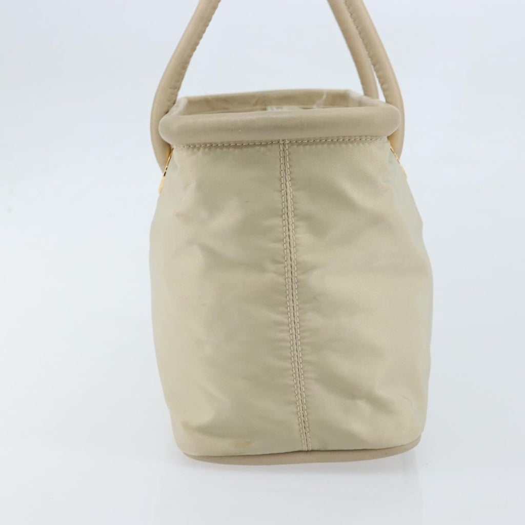 Celine Handbag Nylon Beige Nylon Handbag (Authentic  )