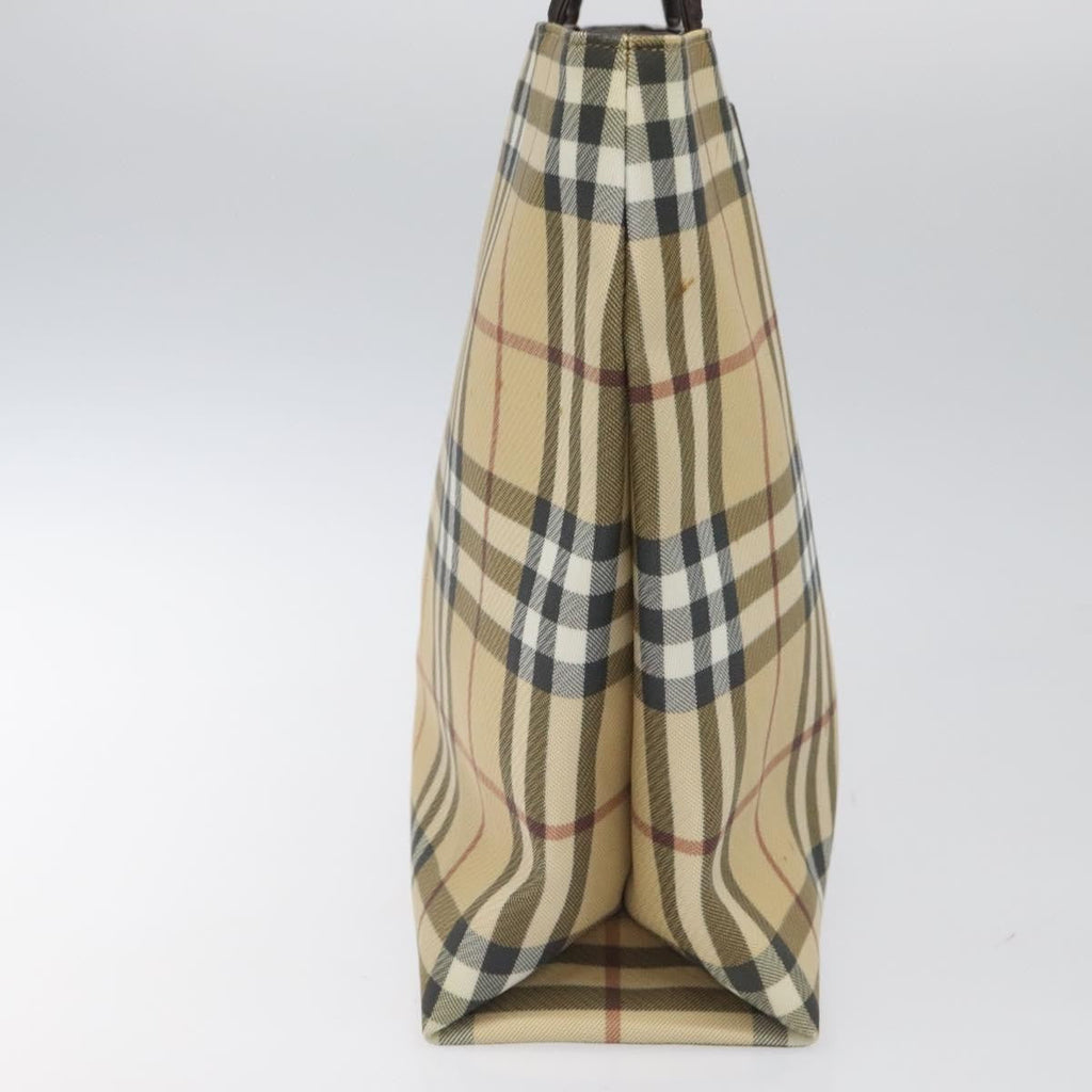 Burberry Nova Check Handbag Nova Check Canvas Beige Canvas Handbag (Authentic  )