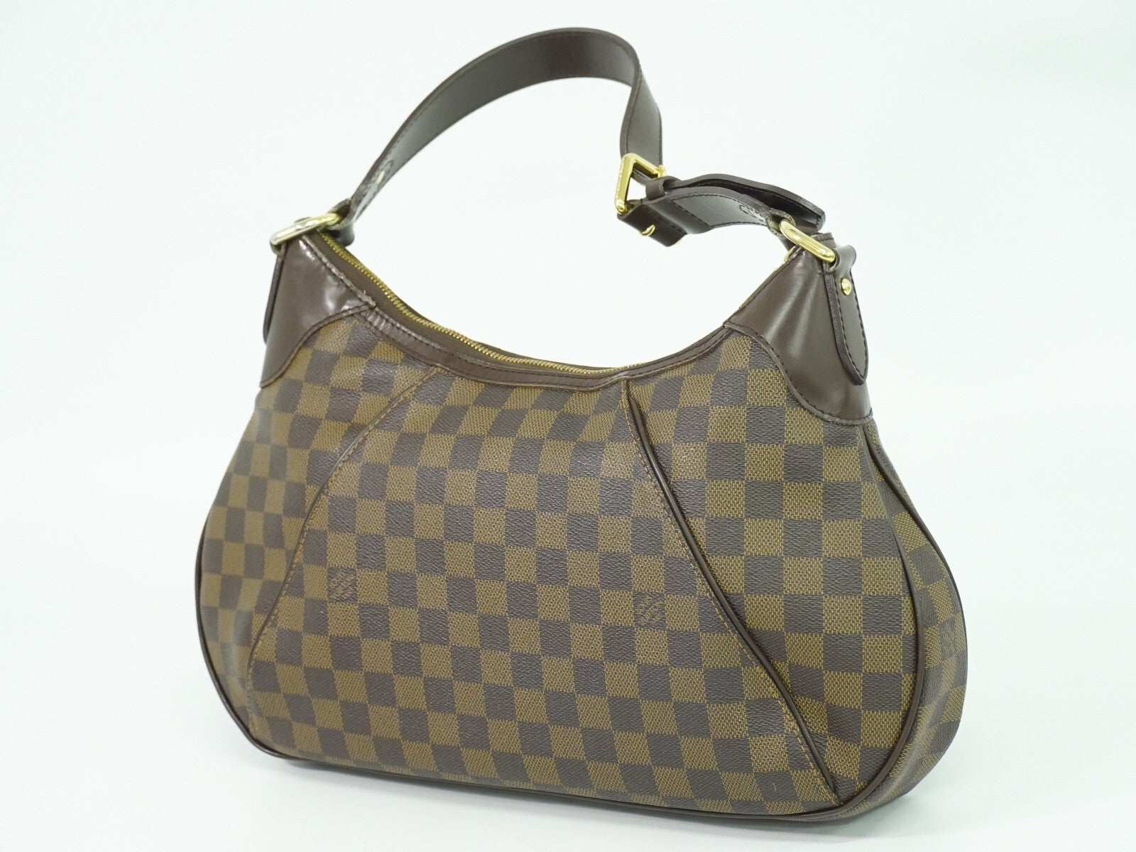 Louis Vuitton Thames Handbag Damier Brown Canvas Bag (Authentic  )
