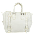 Hermes Pursangle Bag Leather White Leather Handbag (Authentic  )