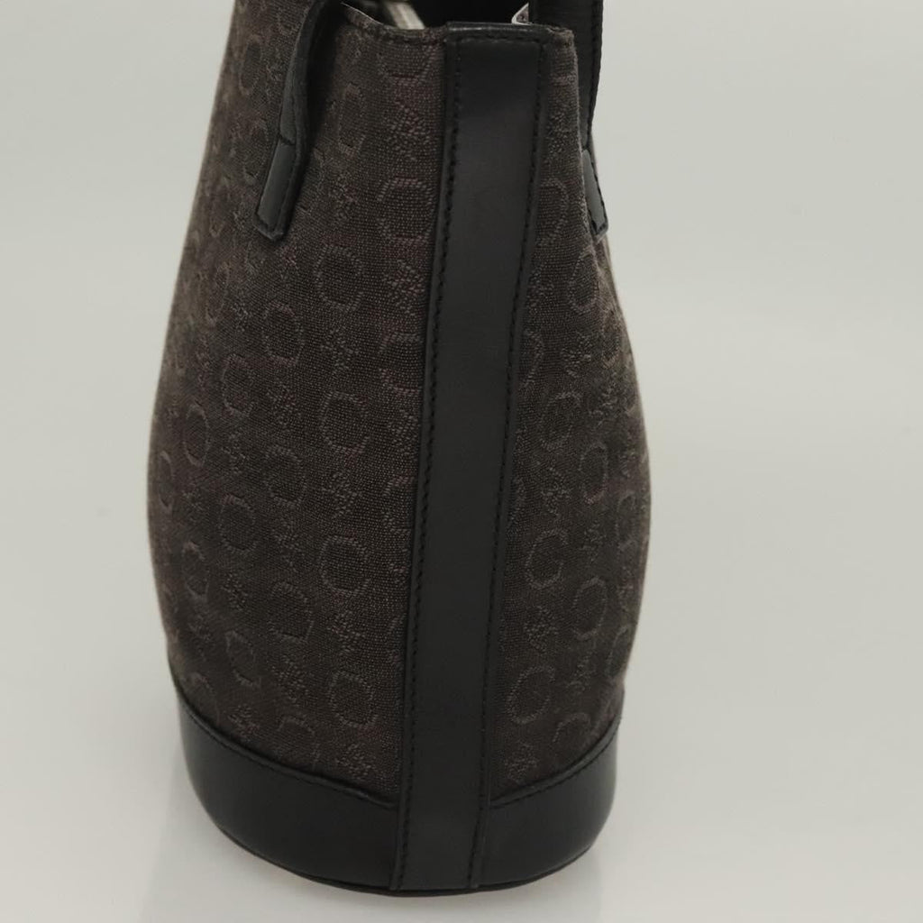 Celine C Macadam Handbag Canvas Black Canvas Handbag (Authentic  )