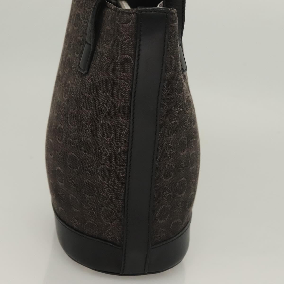 Celine C Macadam Handbag Canvas Black Canvas Handbag (Authentic  )