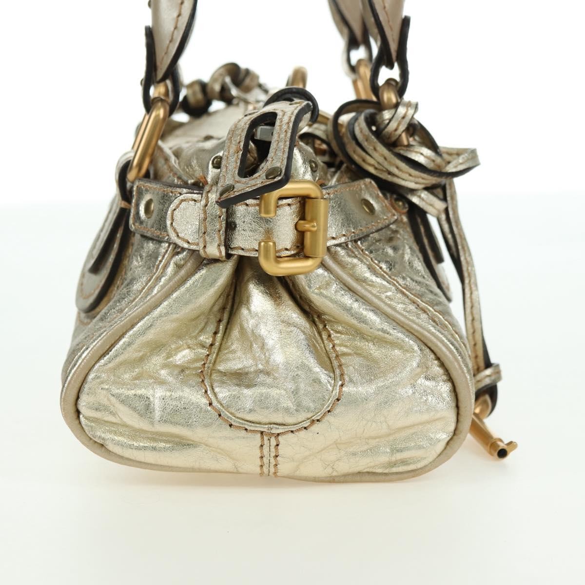 Chloe Paddington Lock Handbag Leather Gold Leather Handbag ( )