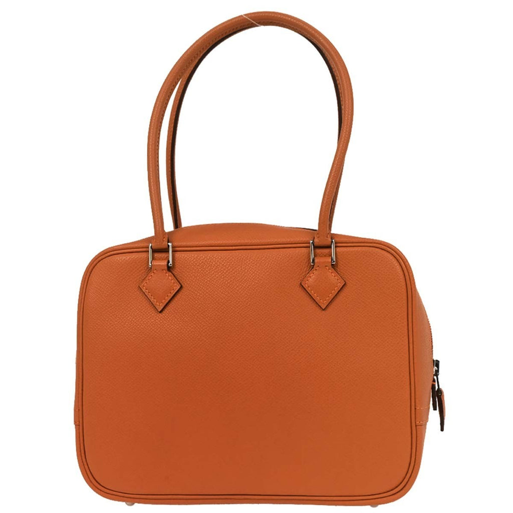 Hermes Plume Bag Epsom Orange Leather Handbag (Authentic  )