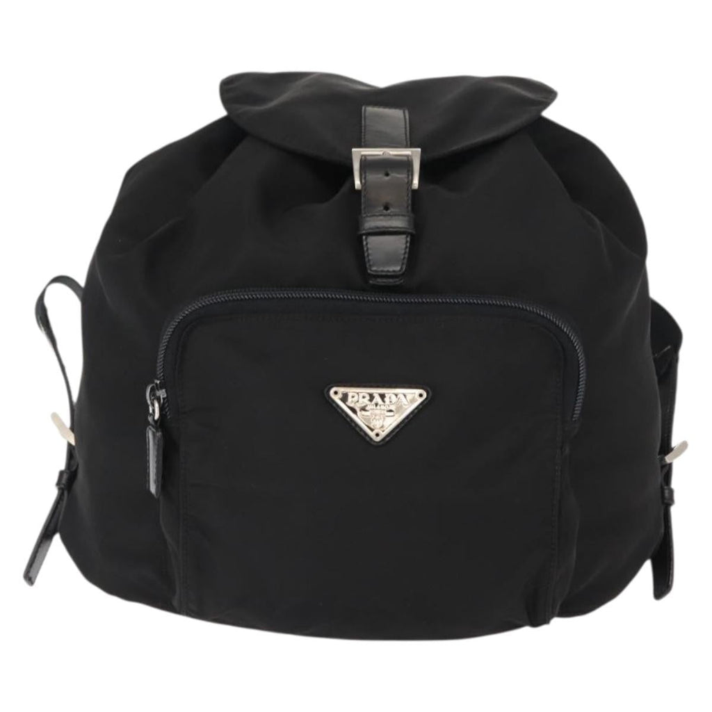 Prada Front Pocket Backpack Tessuto Black Nylon Backpack Bag (Authentic  )