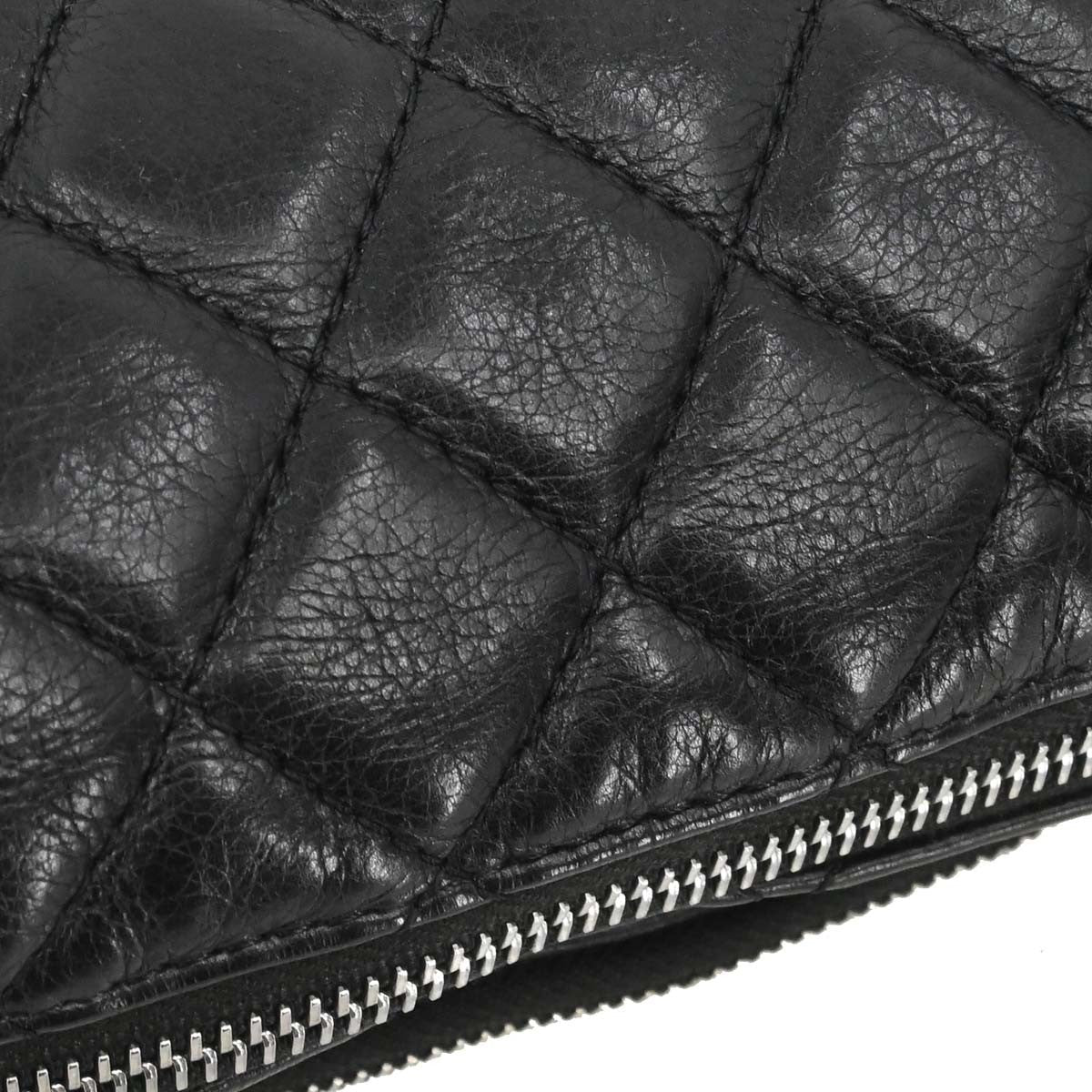 Chanel Bum Bag Leather Black Leather Handbag ( )