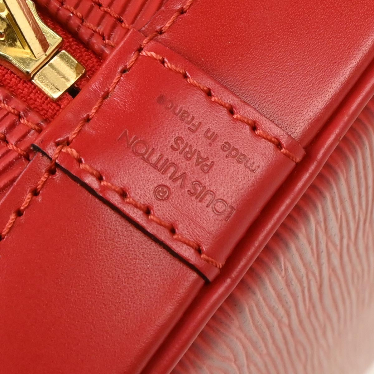 Louis Vuitton Alma Handbag Epi Leather Red Leather Handbag (Authentic  )