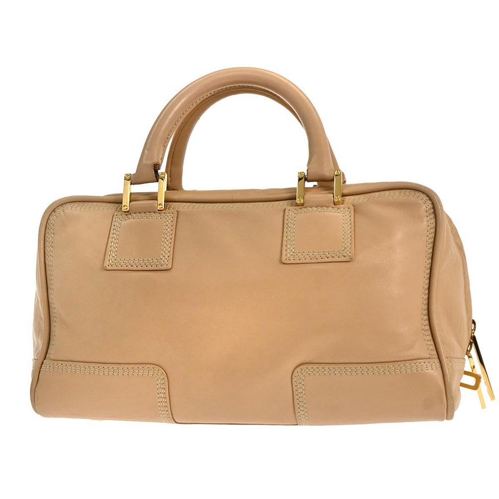 Loewe Amazona Bag Leather Beige Leather Handbag (Authentic  )