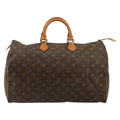 Louis Vuitton Speedy Handbag Monogram Canvas Brown Canvas Handbag ( )