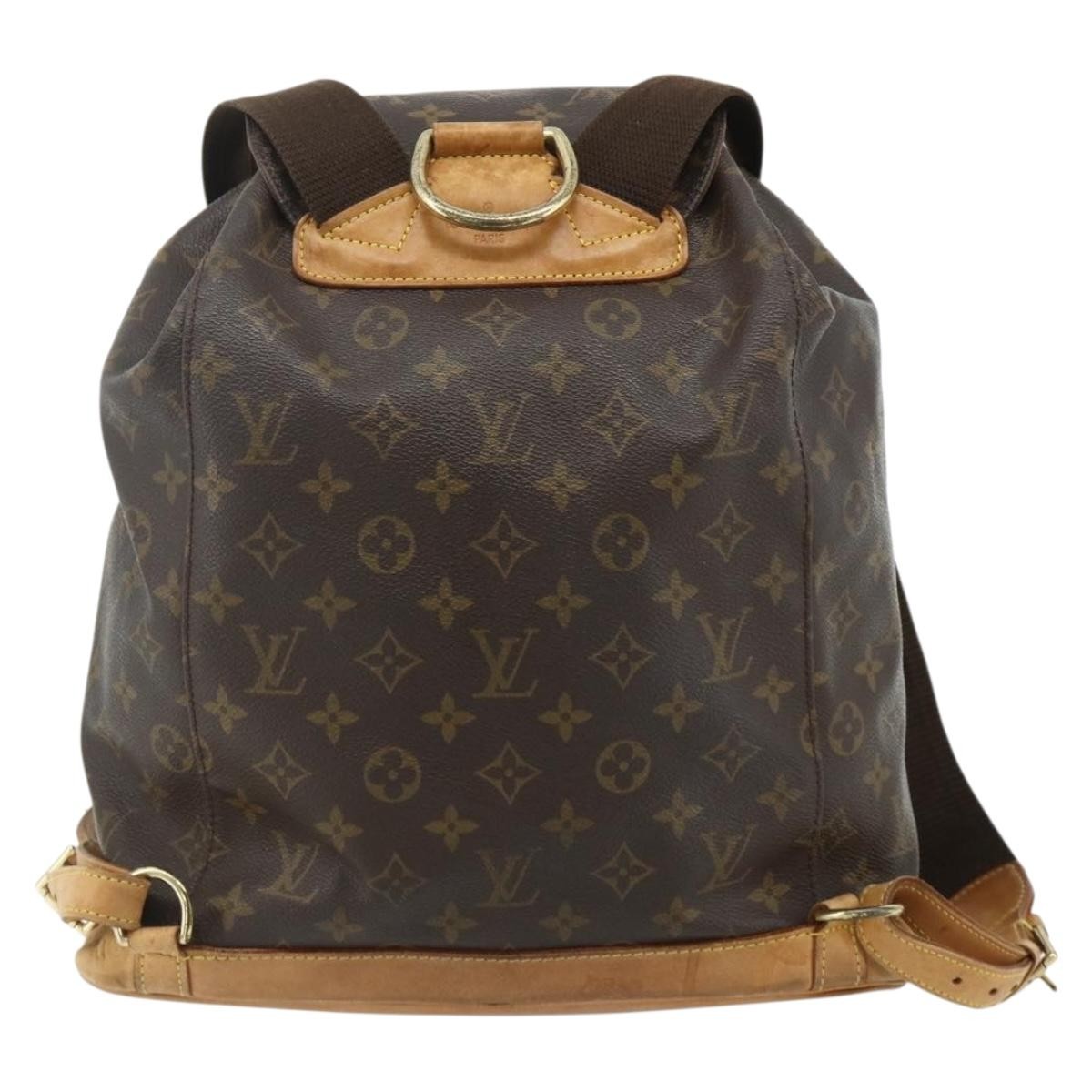 Louis Vuitton Vintage Montsouris Backpack Monogram Canvas Brown Canvas Backpack Bag ( )