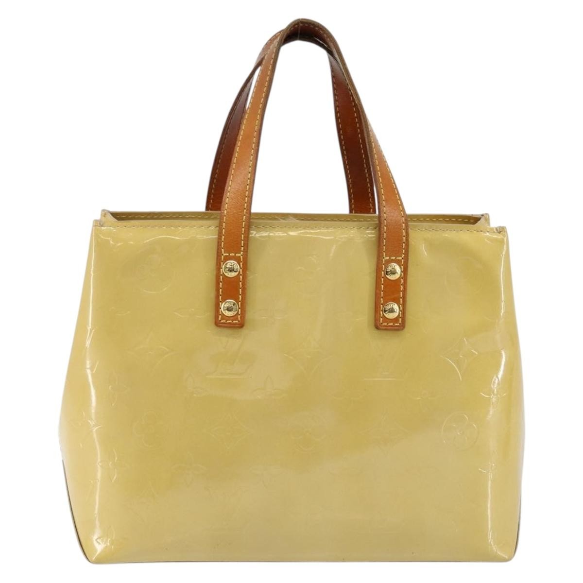 Louis Vuitton Reade Handbag Monogram Vernis Beige Patent_Leather Bag (Authentic  )