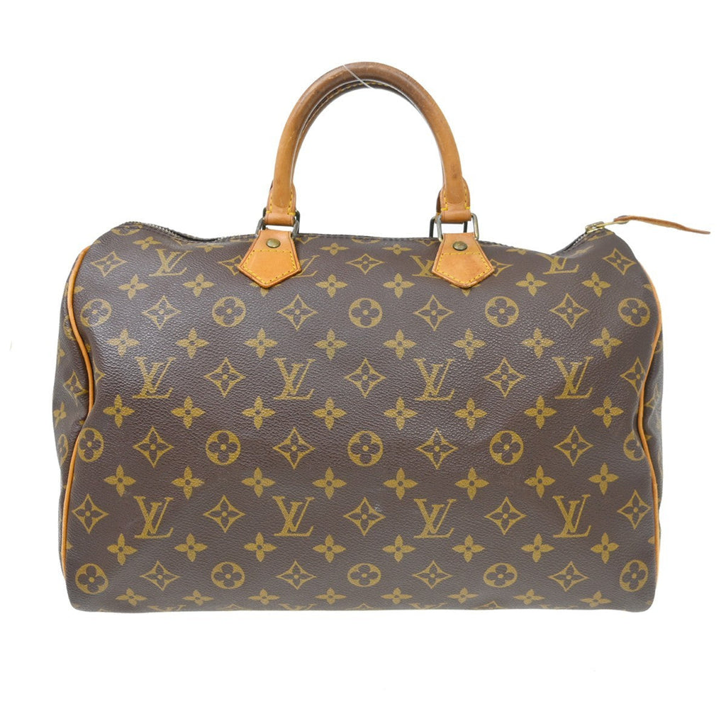 Louis Vuitton Speedy Handbag Monogram Canvas Brown Canvas Handbag ( )