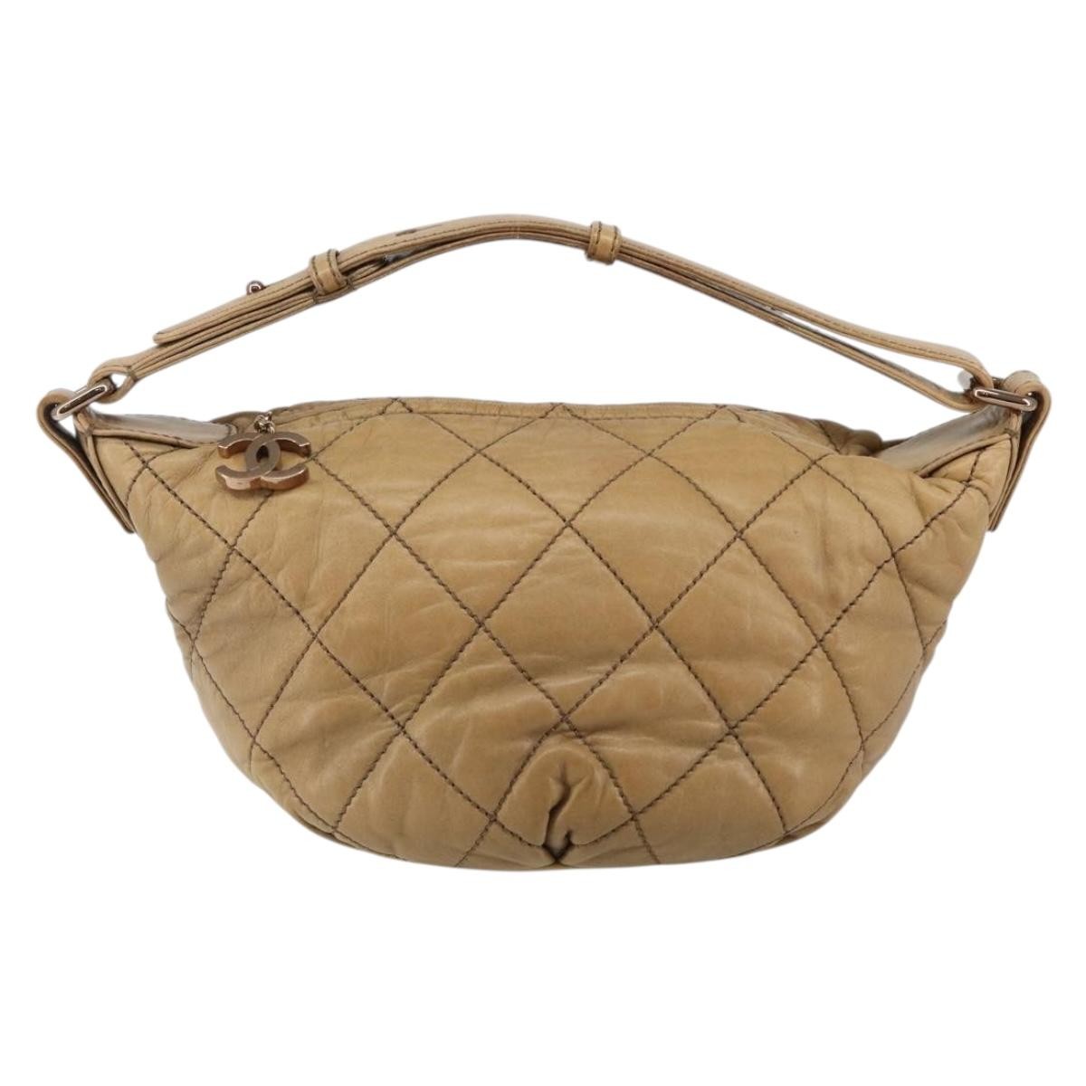 Chanel Cloudy Bundle Hobo Quilted Lambskin Brown Leather Bag (Authentic  )