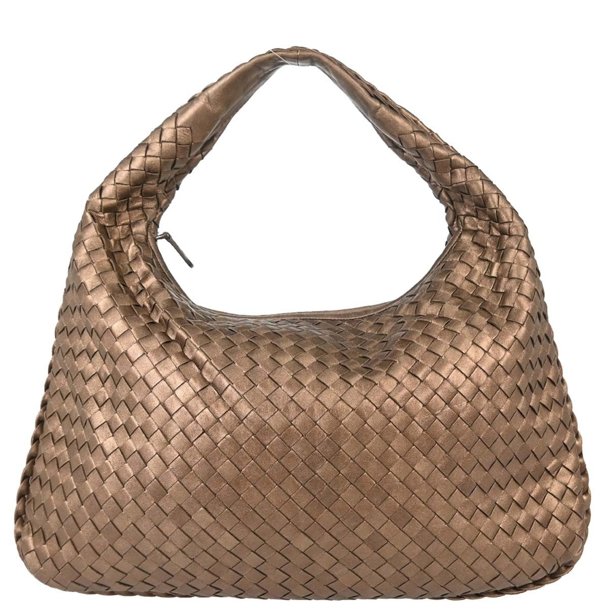 Bottega Veneta Intrecciato Handbag Leather Metallic Leather Handbag ( )