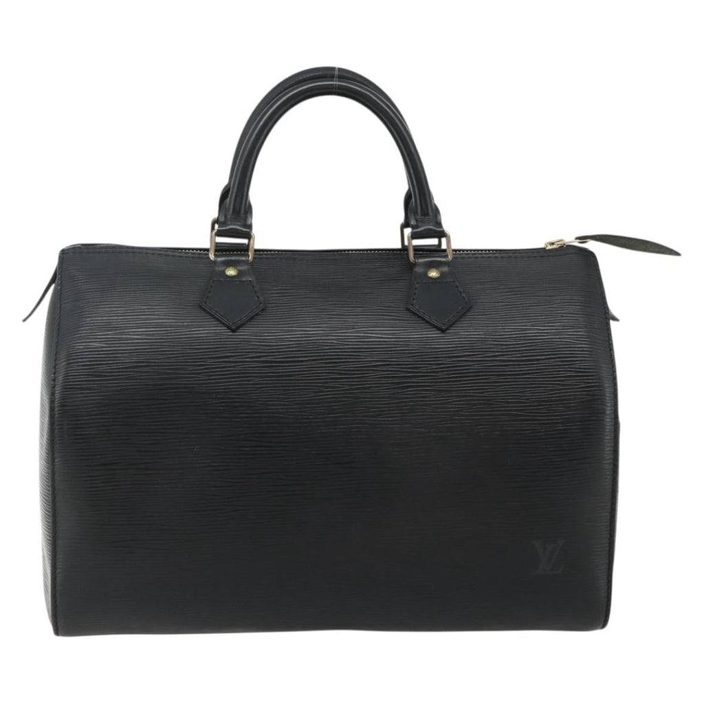 Louis Vuitton Speedy Handbag Epi Leather Black Leather Handbag ( )