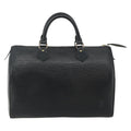 Louis Vuitton Speedy Handbag Epi Leather Black Leather Handbag ( )