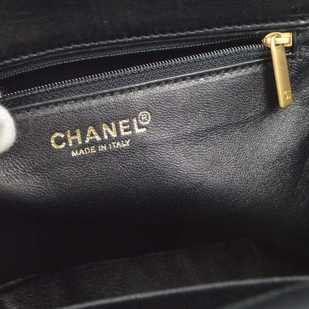Chanel Chocolate Bar Chain Tote Quilted Jersey Black Cotton Handbag (Authentic  )