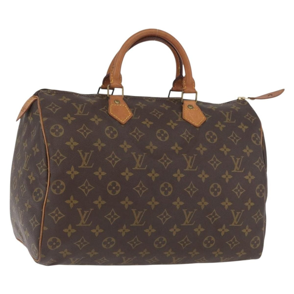 Louis Vuitton Speedy Handbag Monogram Canvas Brown Canvas Handbag ( )