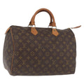 Louis Vuitton Speedy Handbag Monogram Canvas Brown Canvas Handbag ( )
