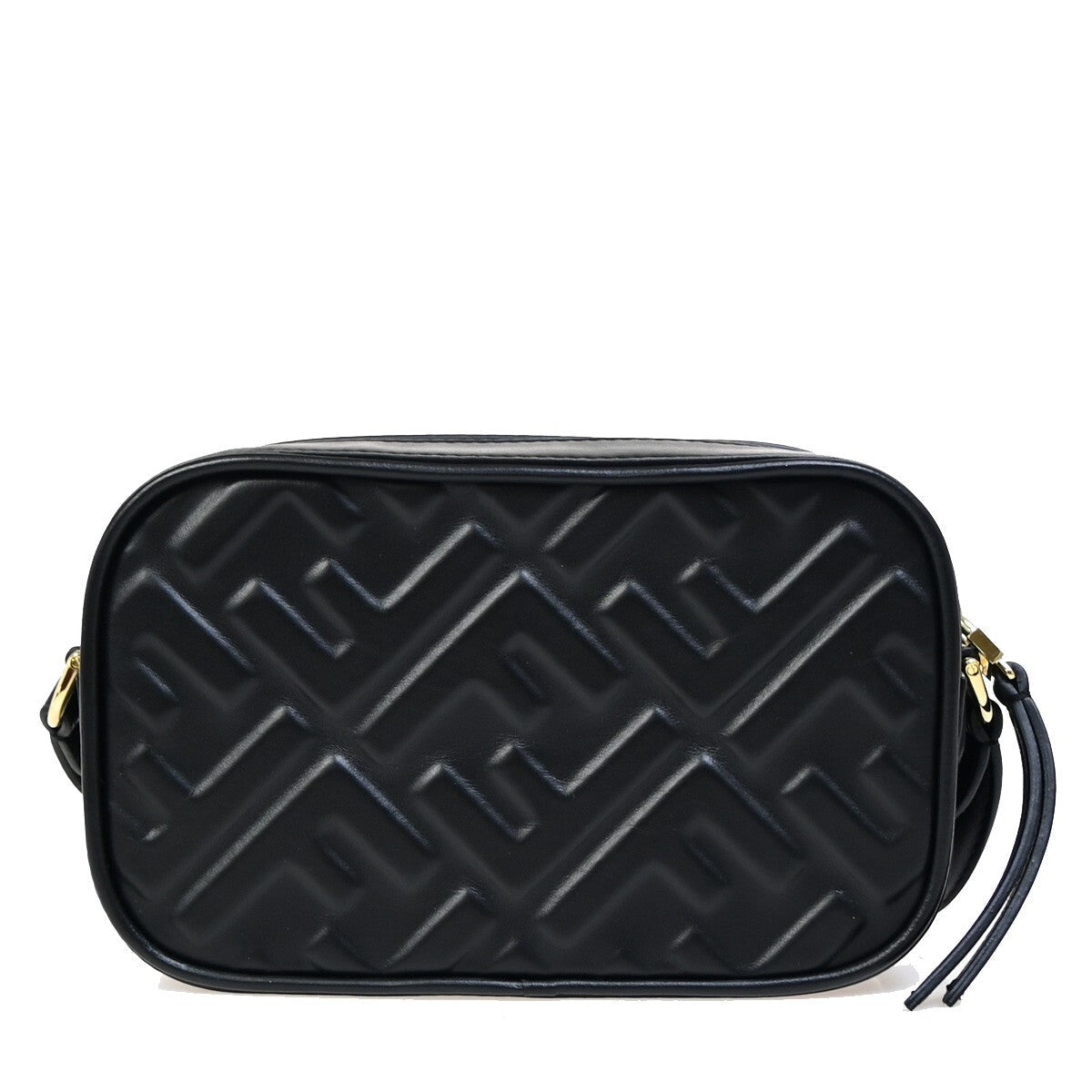 Fendi Camera Bag Zucca Embossed Leather Black Leather Handbag ( )