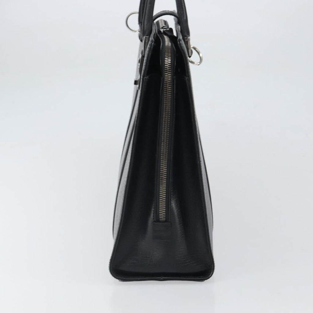 Gucci Vintage Handbag Leather Black Leather Handbag (Authentic  )