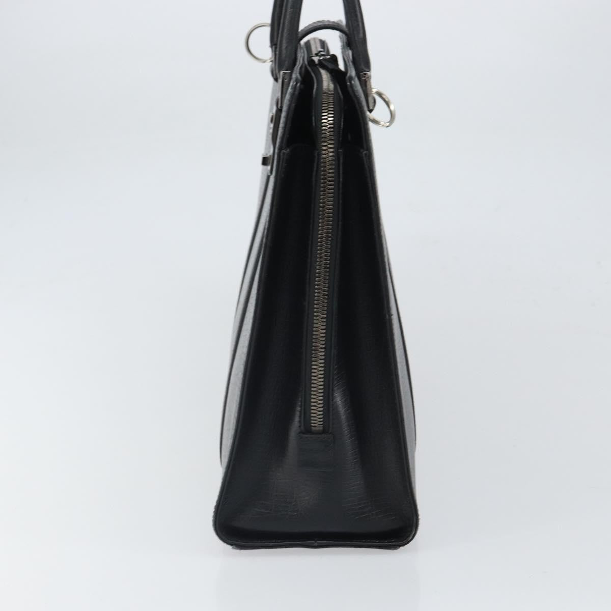 Gucci Vintage Handbag Leather Black Leather Handbag (Authentic  )