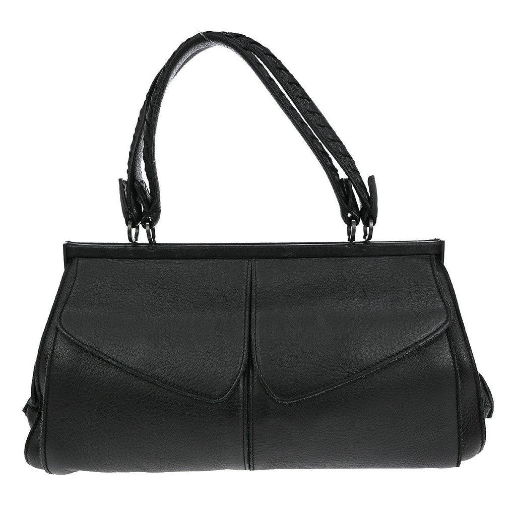 Bottega Veneta Intrecciato Handbag Leather Black Leather Handbag ( )
