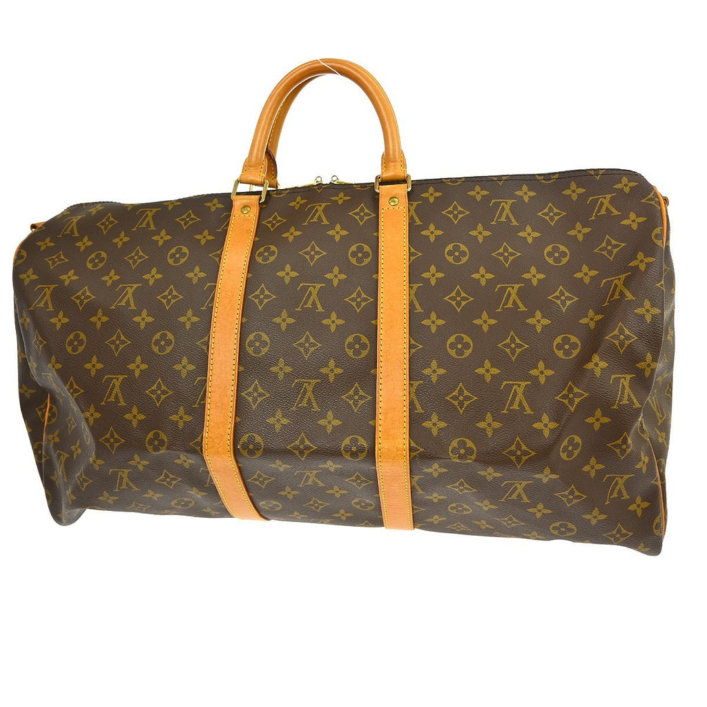 Louis Vuitton Keepall Bandouliere Bag Monogram Canvas Brown Canvas Handbag ( )