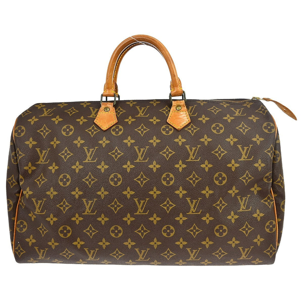 Louis Vuitton Speedy Handbag Monogram Canvas Brown Canvas Handbag ( )