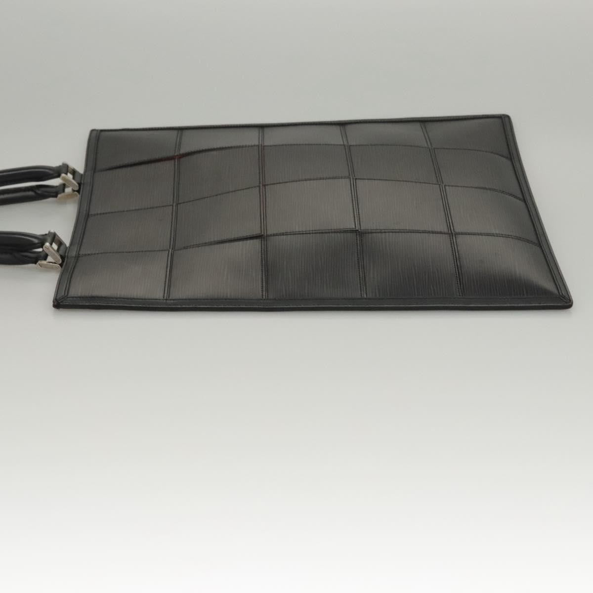 Louis Vuitton Epi Stretch Silver Fizz Handbag Epi Stretch Black Leather Handbag (Authentic  )