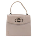 Salvatore Ferragamo Gancini Handbag Leather Pink Leather Handbag (Authentic  )
