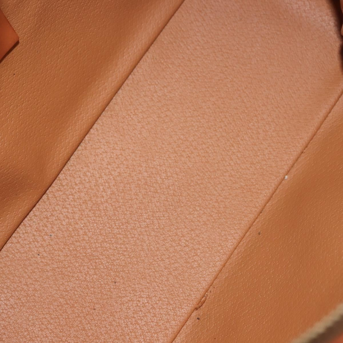 Celine Vintage Macadam Handbag Canvas And Leather Brown Canvas Handbag (Authentic  )